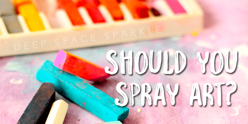 Should you spray a child's chalk art project?