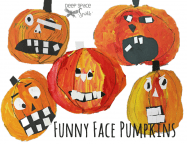 Funny Face Pumpkin Project for Kinders | Deep Space Sparkle