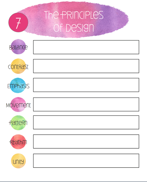 Principles Of Design List : Th grade curriculum guide supplement deep space sparkle