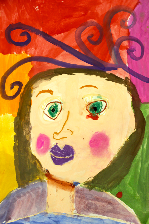 Inside the Kinder art room: Portraits "Little Miss Creative"