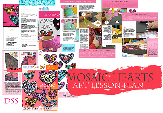 Mosaic Hearts: Art meets math in this Valentine’s Day Art and Craft Activity 