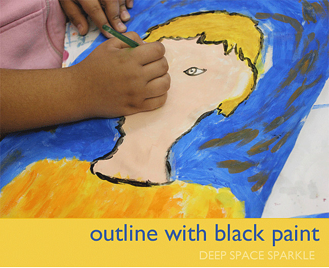 Paint like Van Gogh! Portrait project for kids