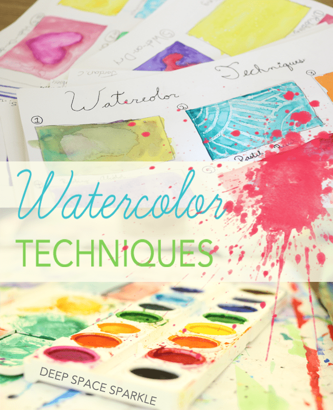 A practice lesson of watercolor techniques that helps kids prepare for more advanced watercolor art lessons