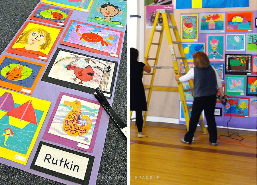 Organize your own art show for your students with the help of parents