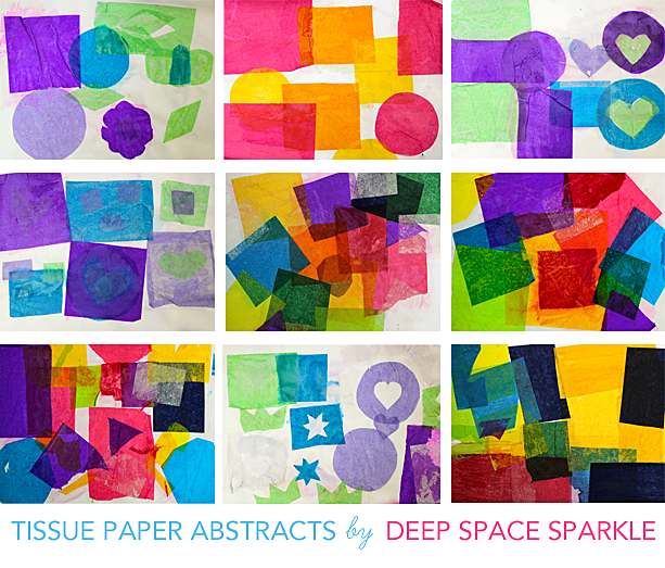 tissue paper collage art projects for kids