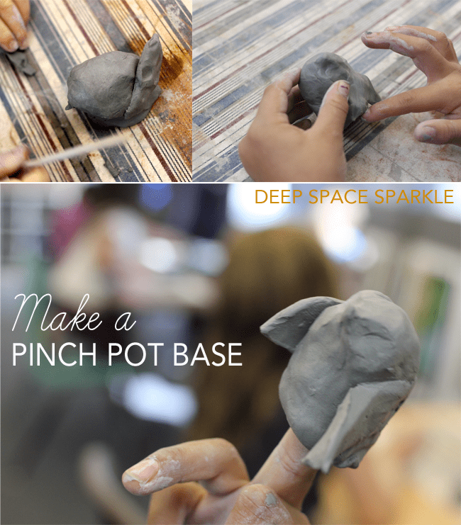 kitties-3- making a pinch pot base
