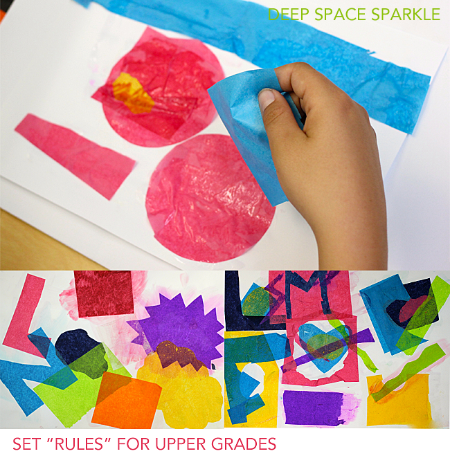 tissue paper collage art projects for kids