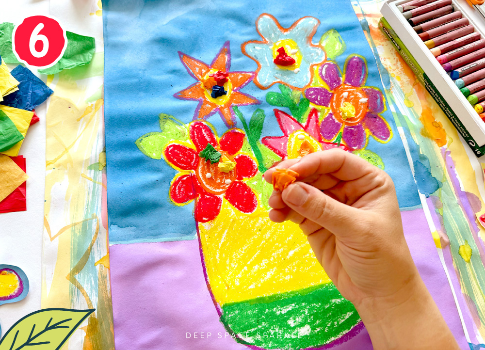 Watercolor Resist Sunflower