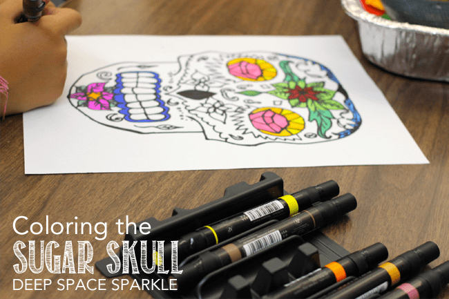 How to draw a symmetrical sugar skull using a cool tracing technique. Kids Day of the Dead art project