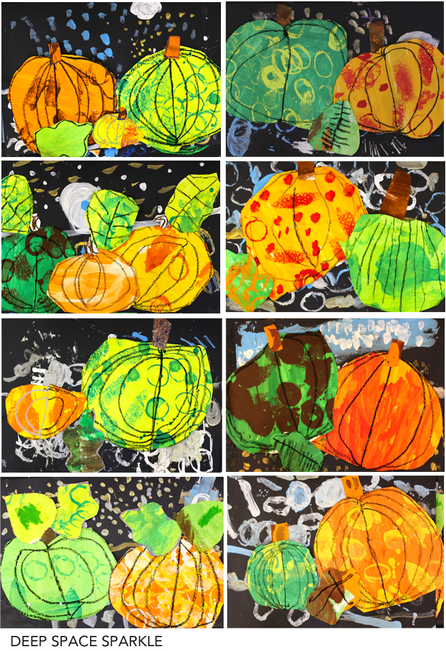 Kids practice their painting, drawing, cutting and pasting skills in this easy pumpkin art project