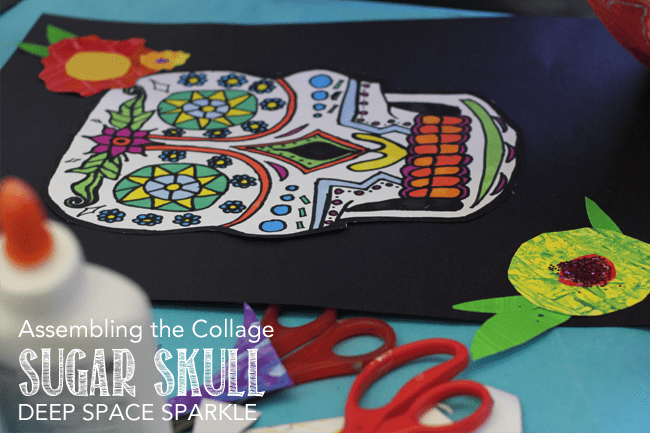 How to draw a symmetrical sugar skull using a cool tracing technique. Kids Day of the Dead art project