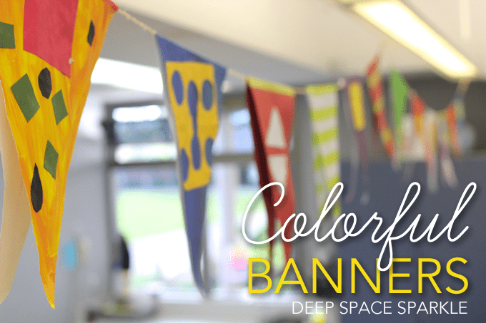 How to make colorful banners for your art room or studio.