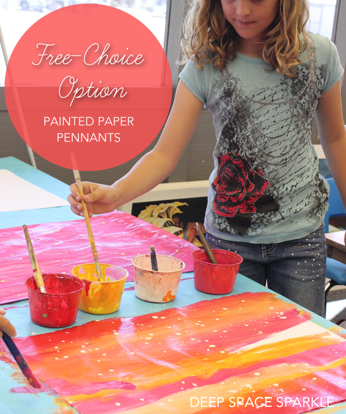 How to make colorful banners for your art room or studio.