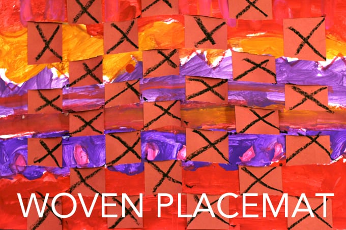 Inspired by Picasso’s rose period, boys and girls painted and weaved their way to a beautiful heart art project.