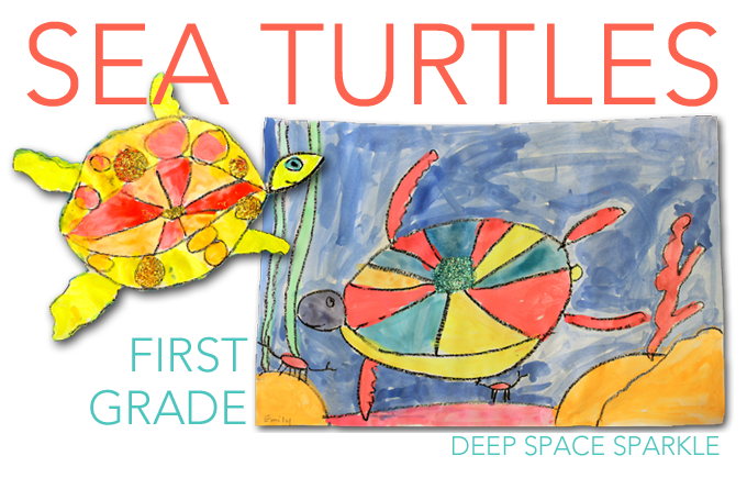 How to draw and paint a sea turtle using simple art supplies.