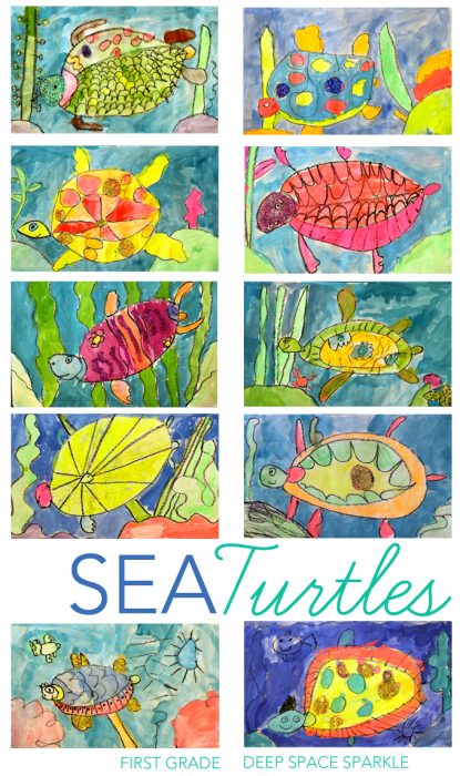 sea turtles art lesson gallery kids art