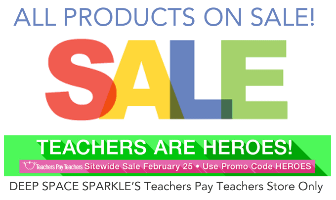 Storewide sale on teachers Pay Teachers | Deep Space Sparkle