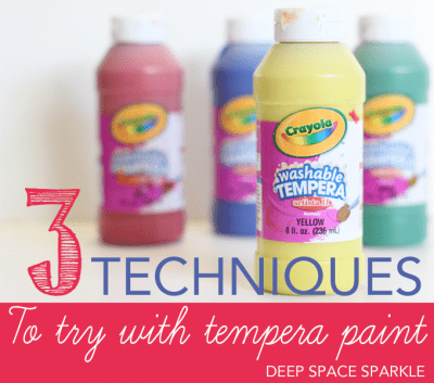 3 Techniques to Try with Tempera Paint | Deep Space Sparkle