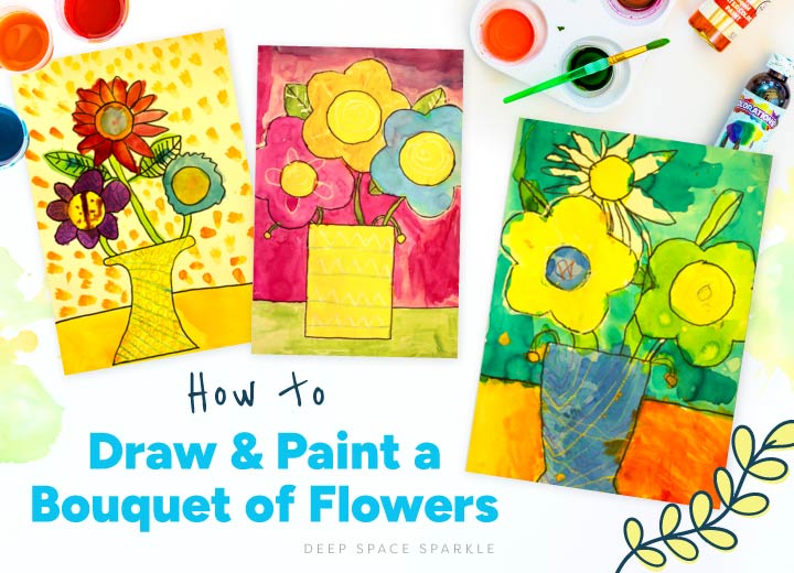 How to Draw & Paint a Bouquet of Flowers 1