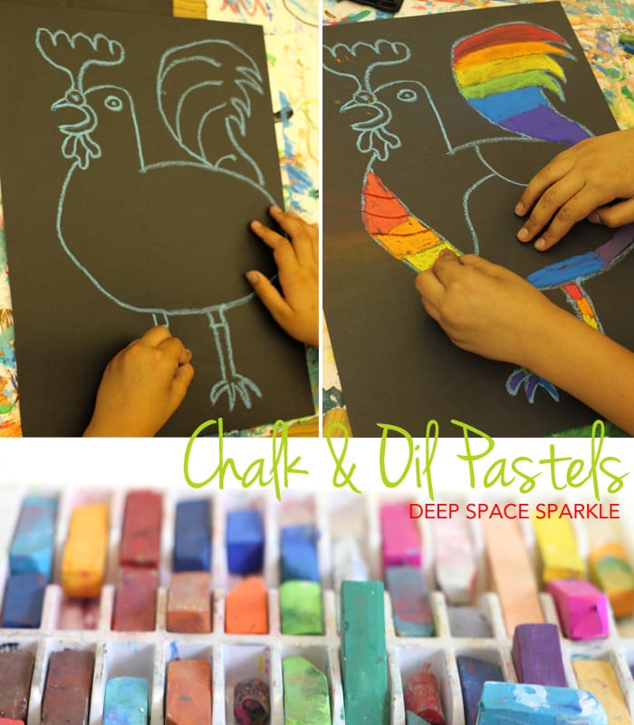 Inspired by Picasso’s painting, La Coq, kids use a combination of oil and chalk pastels to draw a cubist rooster. Easy art activity that takes less than an hour.