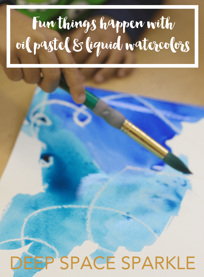 An easy watercolor resist lesson that is essential and fun for the early art years. Watercolor resist art project for kids.