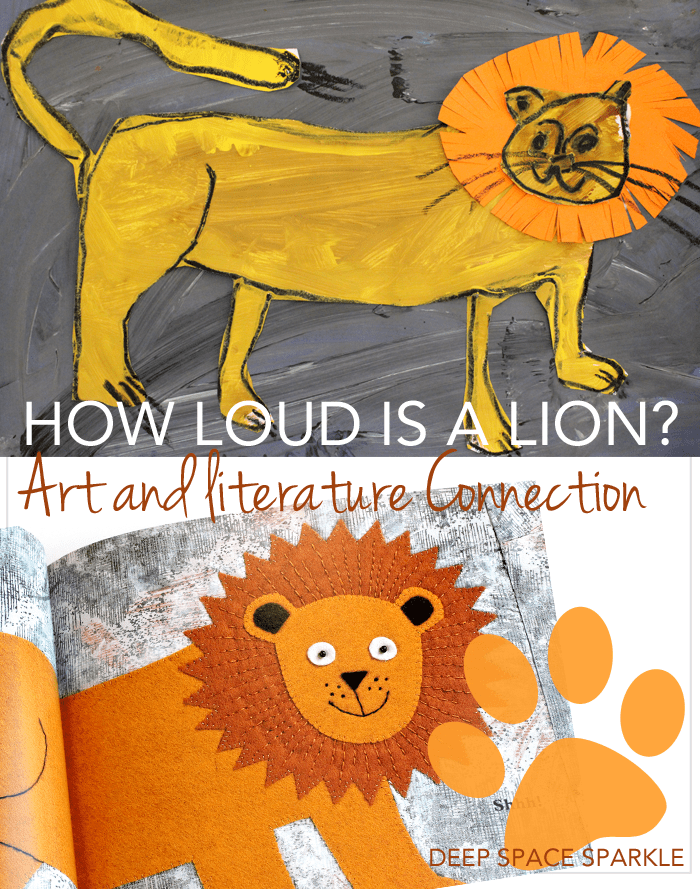 Children draw and paint a lion based on the book, How Loud is a Lion?