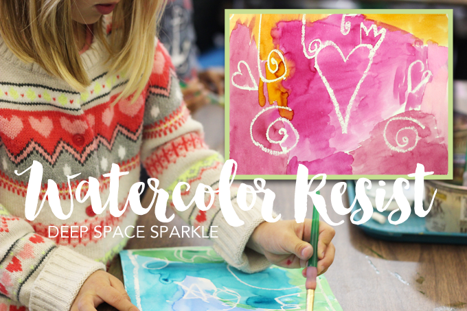 An easy watercolor resist lesson that is essential and fun for the early art years. Watercolor resist art project for kids.