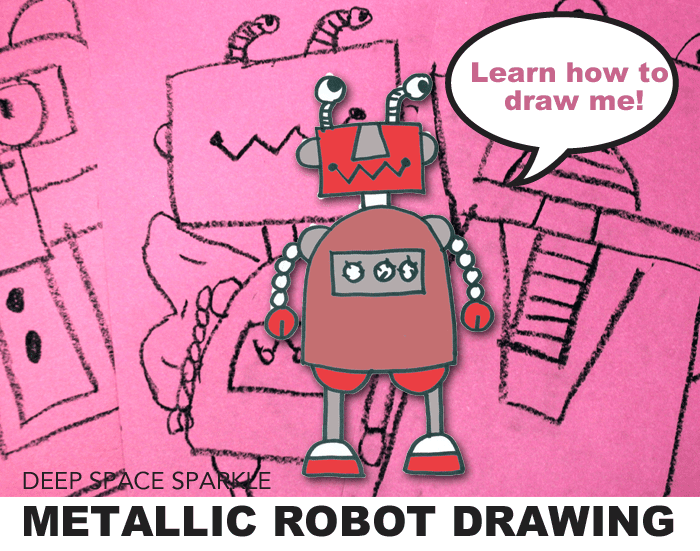 How to draw cartoon robot 