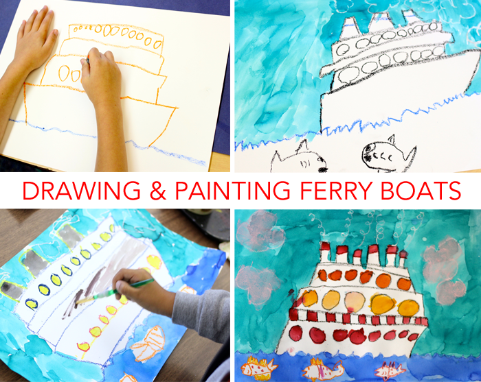 How to draw & paint a ferry boat