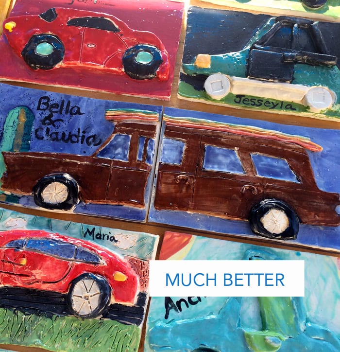 How to make a collaborative clay car mural