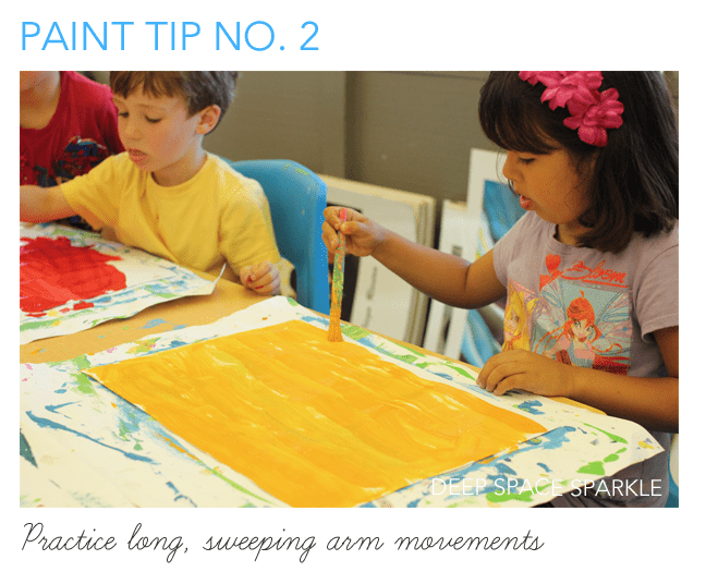 5 Painting Tips for Kids: Paint with big strokes