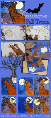 How to draw a Fall Tree: Easy Perspective Painting for Kids