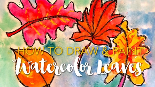 How to Draw & paint Watercolor Leaves