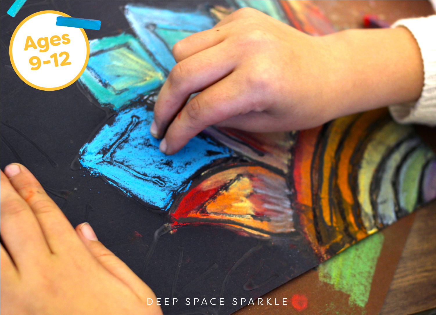 Chalk Flowers Art Project 2 Ways Deep Space Sparkle