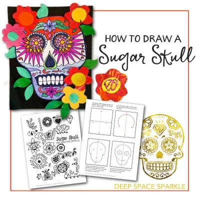 How to draw a sugar skull free handout
