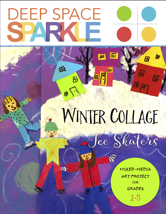 Winter Skaters Art Project Deep Space Sparkle