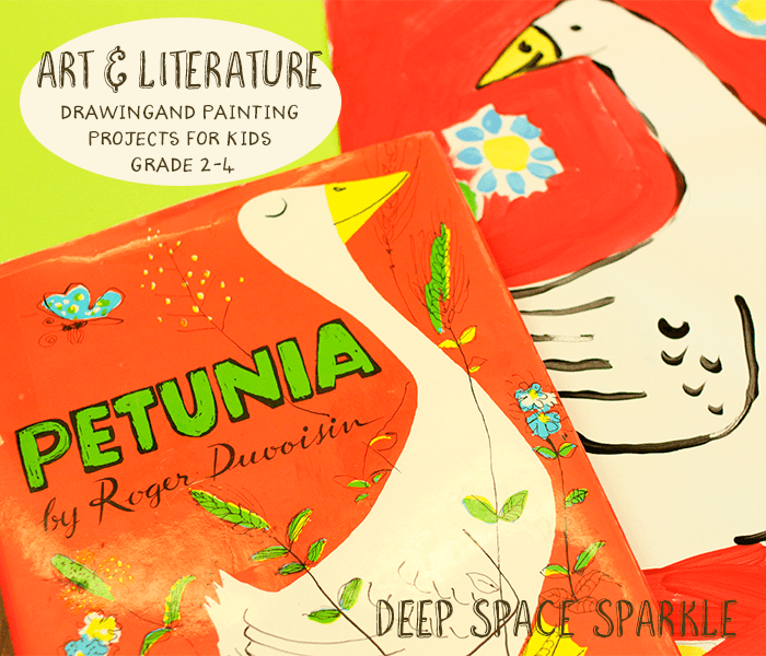 Combine a literary classic, petunia, with a cool painting technique. Happiest project ever.