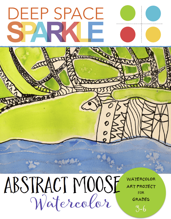 abstract moose winter art project deep space sparkle