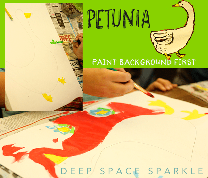 Combine a literary classic, petunia, with a cool painting technique. Happiest project ever.