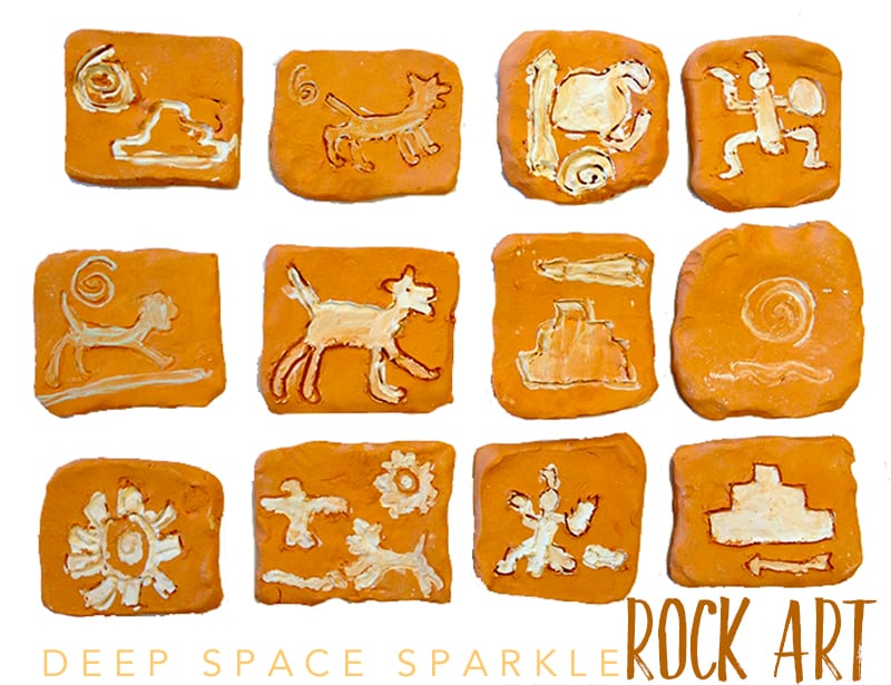 Rock paintings art project for kids