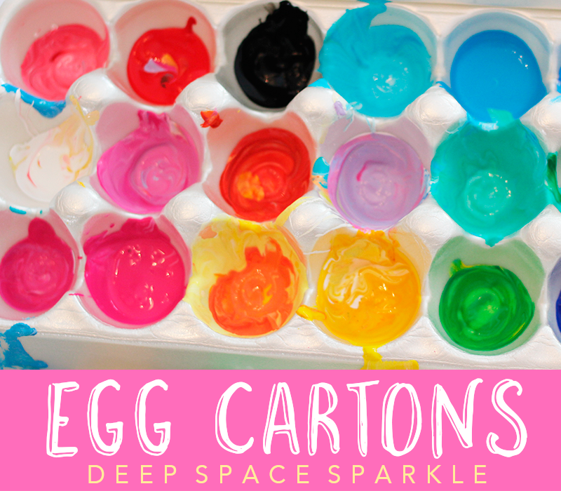 Egg kartonger gjøre de beste fargepaletter 