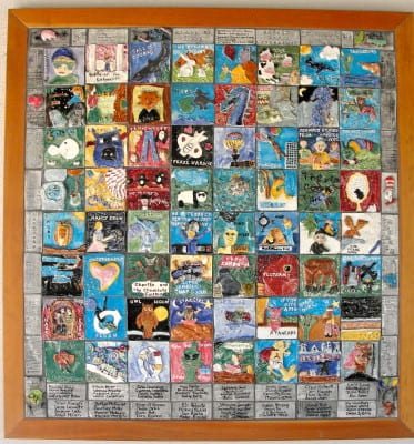 Literature Inspired ceramic tile mural