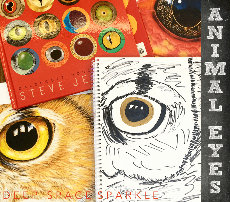 Close-up Animal eyes art project for kids