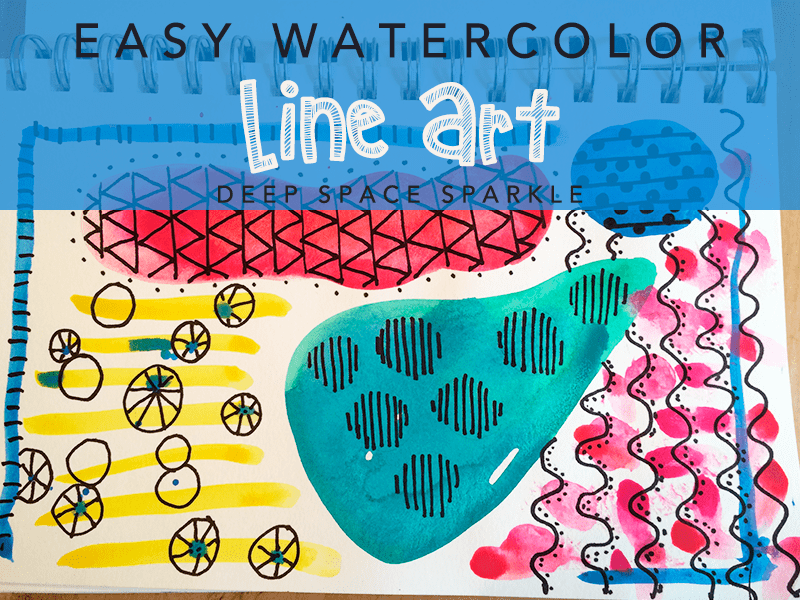 Easy Watercolor Line Art Project for Kids