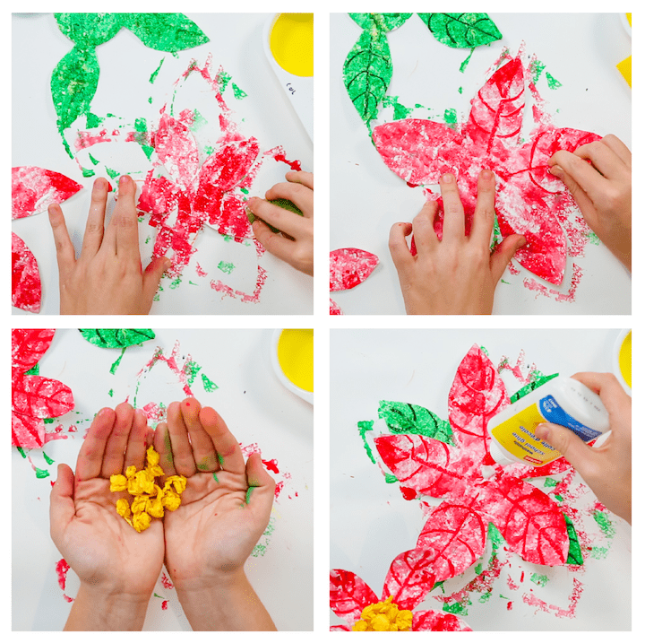 poinsettia painting the flower