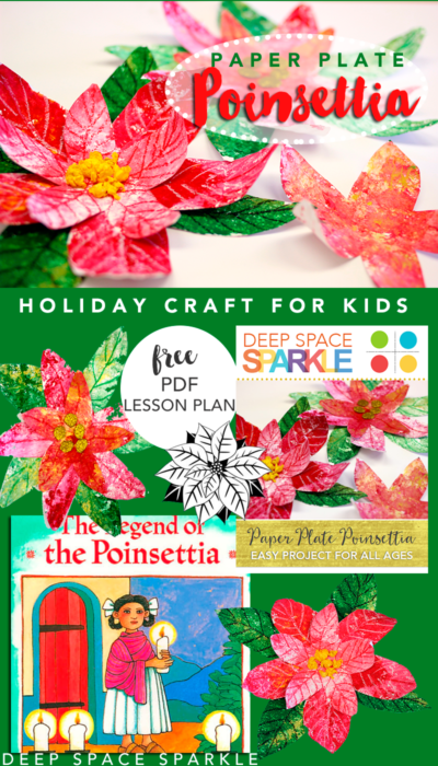 Paper Plate Poinsettia: easy Holiday Craft for Kids