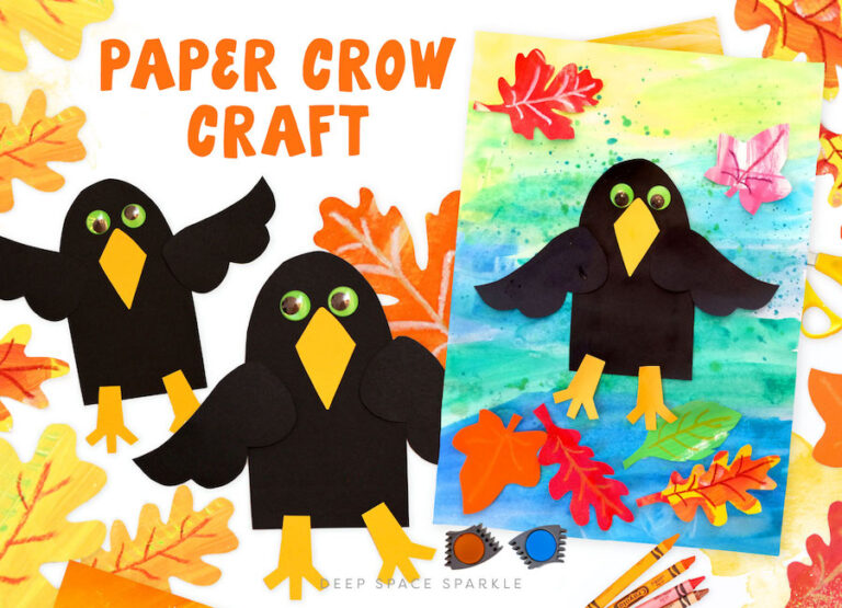 Paper Crow Craft for the Fall Deep Space Sparkle