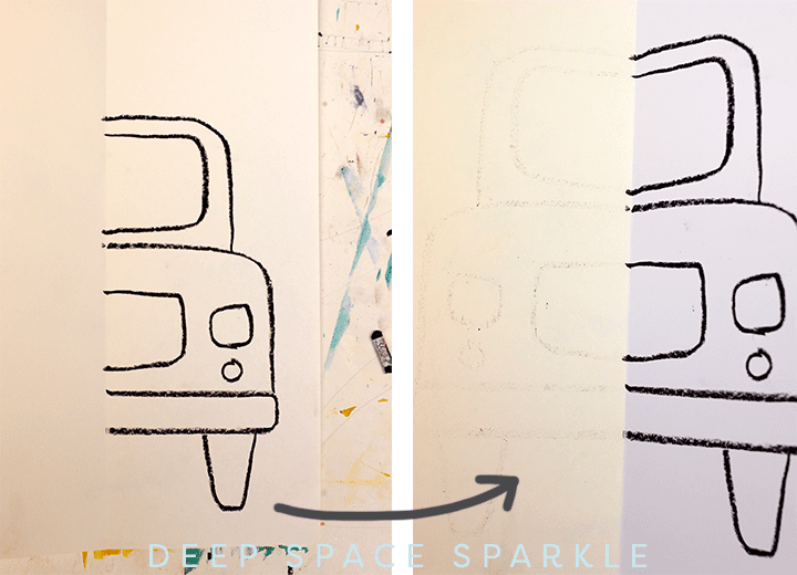 How to draw a Christmas car- step 1