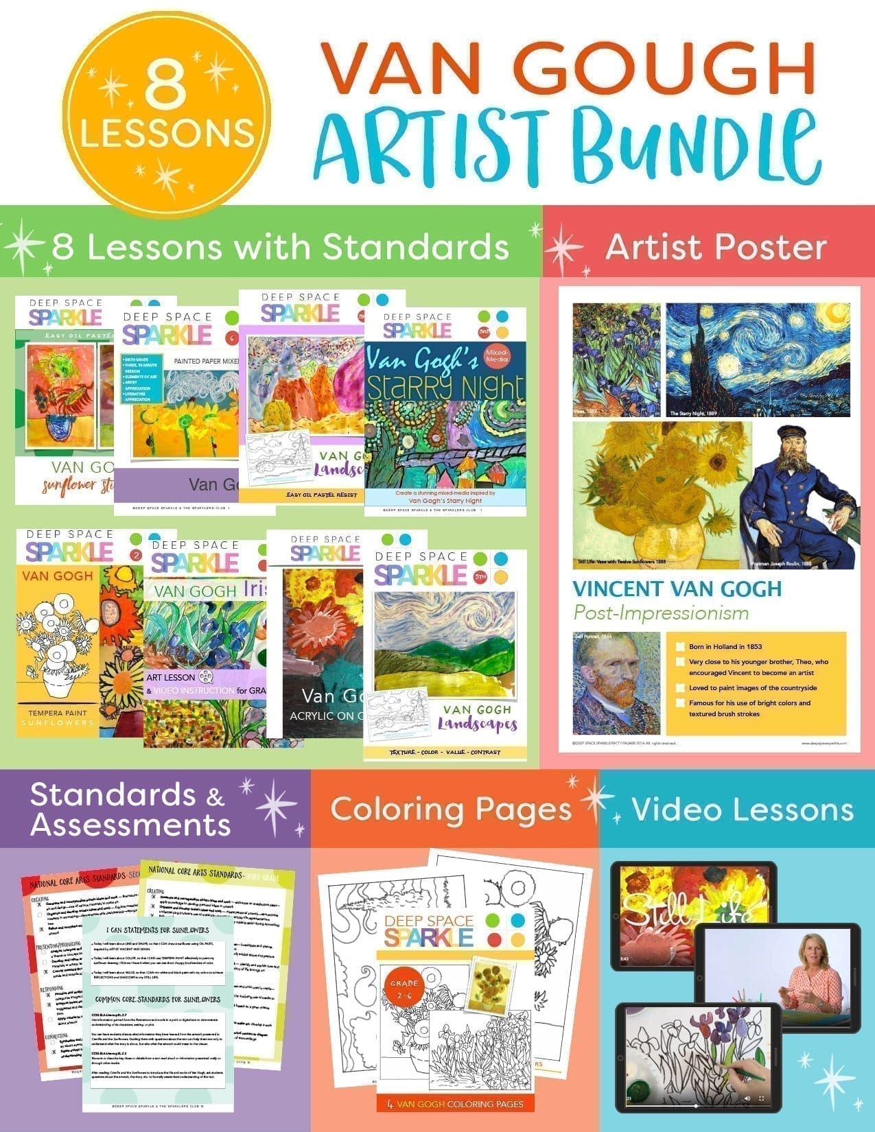 Van Gogh Artist Bundle: Art Projects for Kids