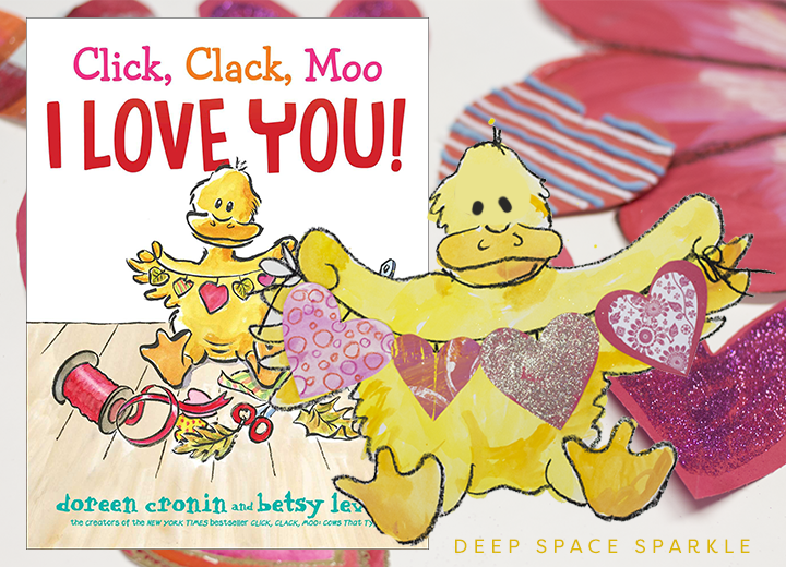 click clack moo i love you art project deep space sparkle m oo
